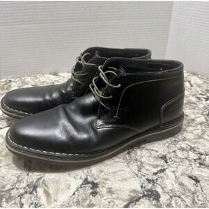 Steve Madden Men's Size 9 Black Harken Chukka Leather Ankle Chukka Boot